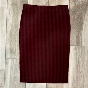 Sanctuary Red and Black Pencil Skirt